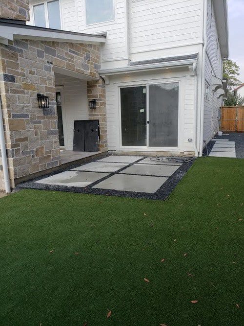 professional synthetic lawn installation by Helms Landscape