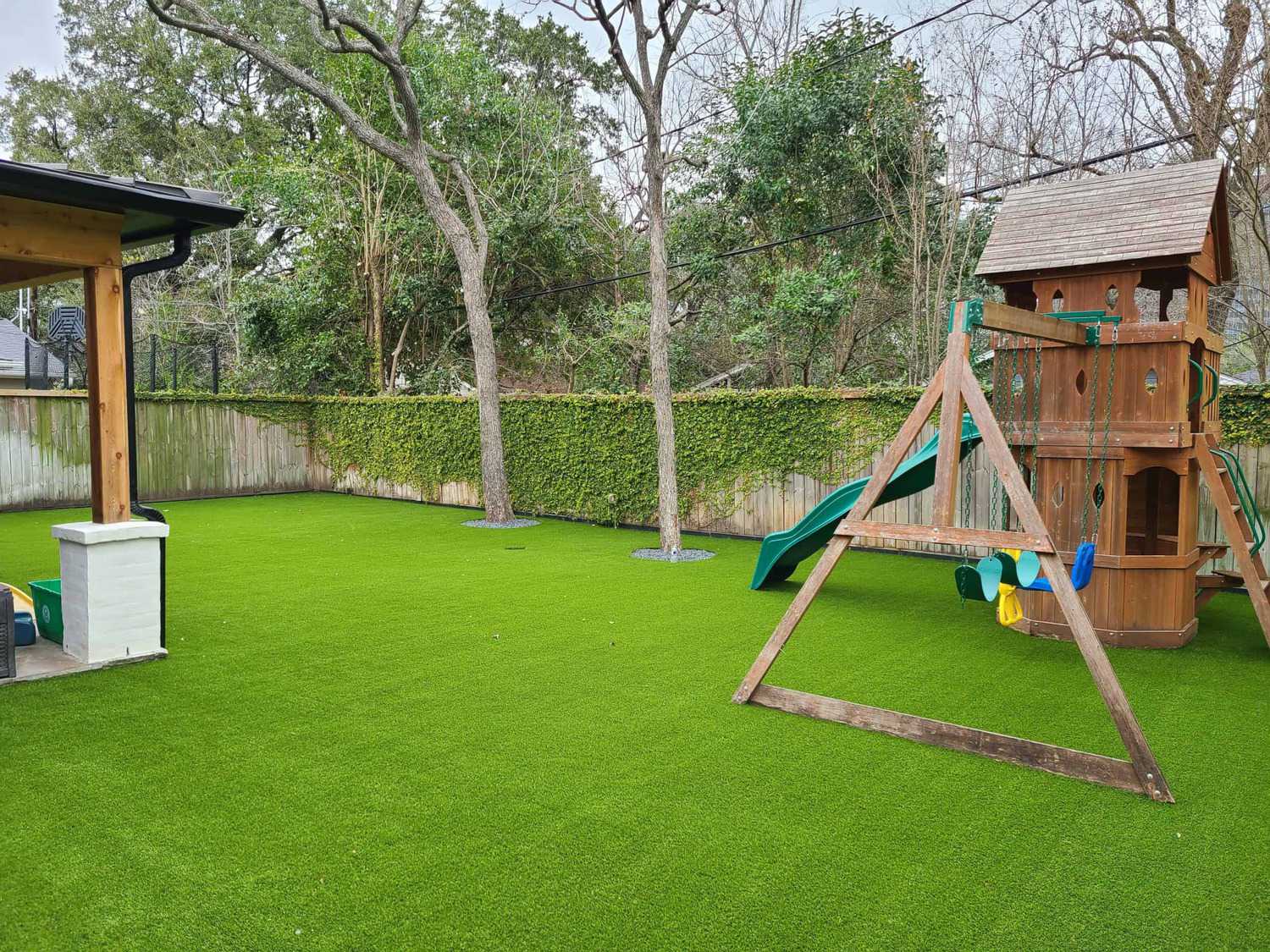 landscape with playground set