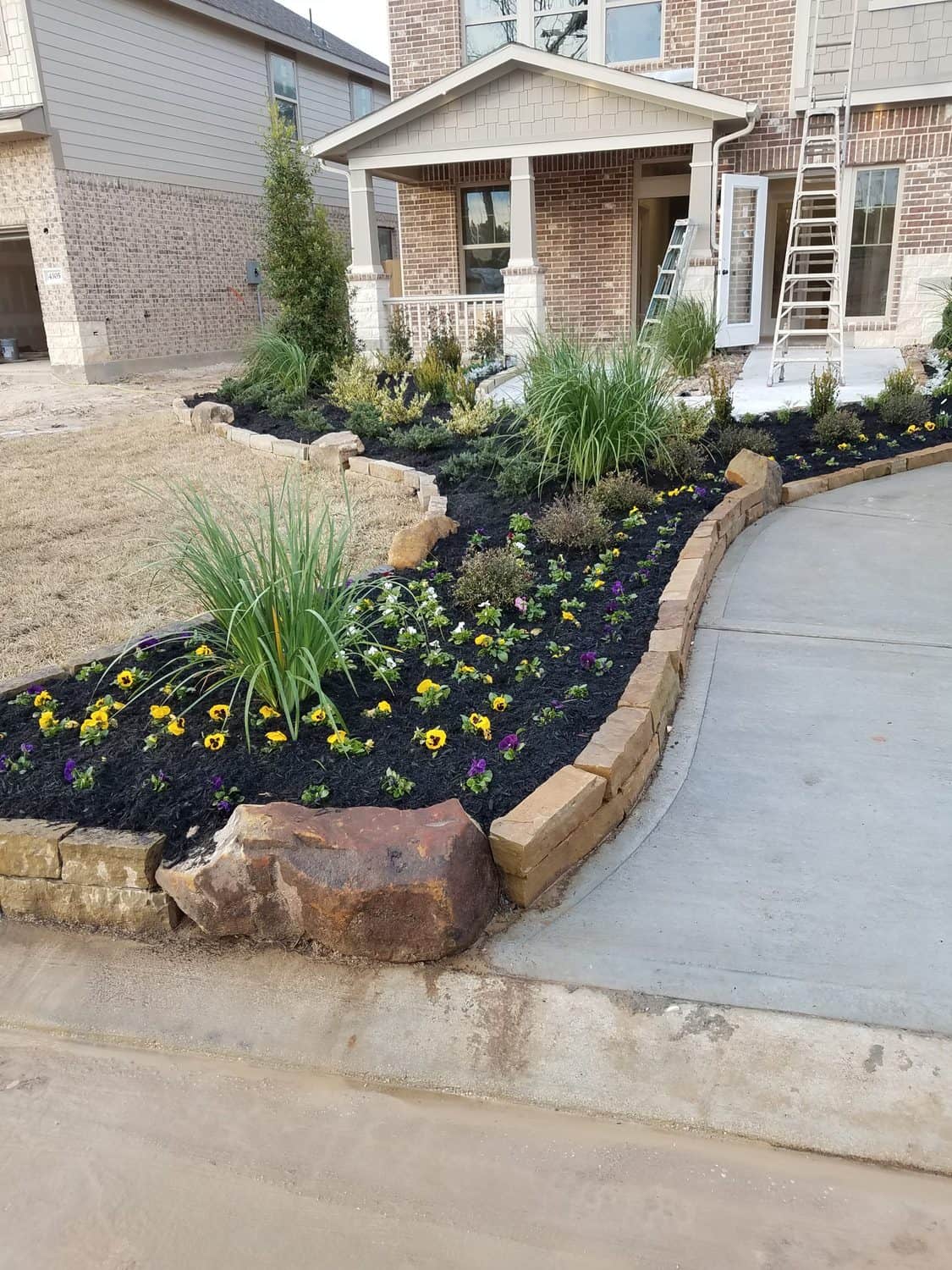 landscaping work done in Houston, Texas residence