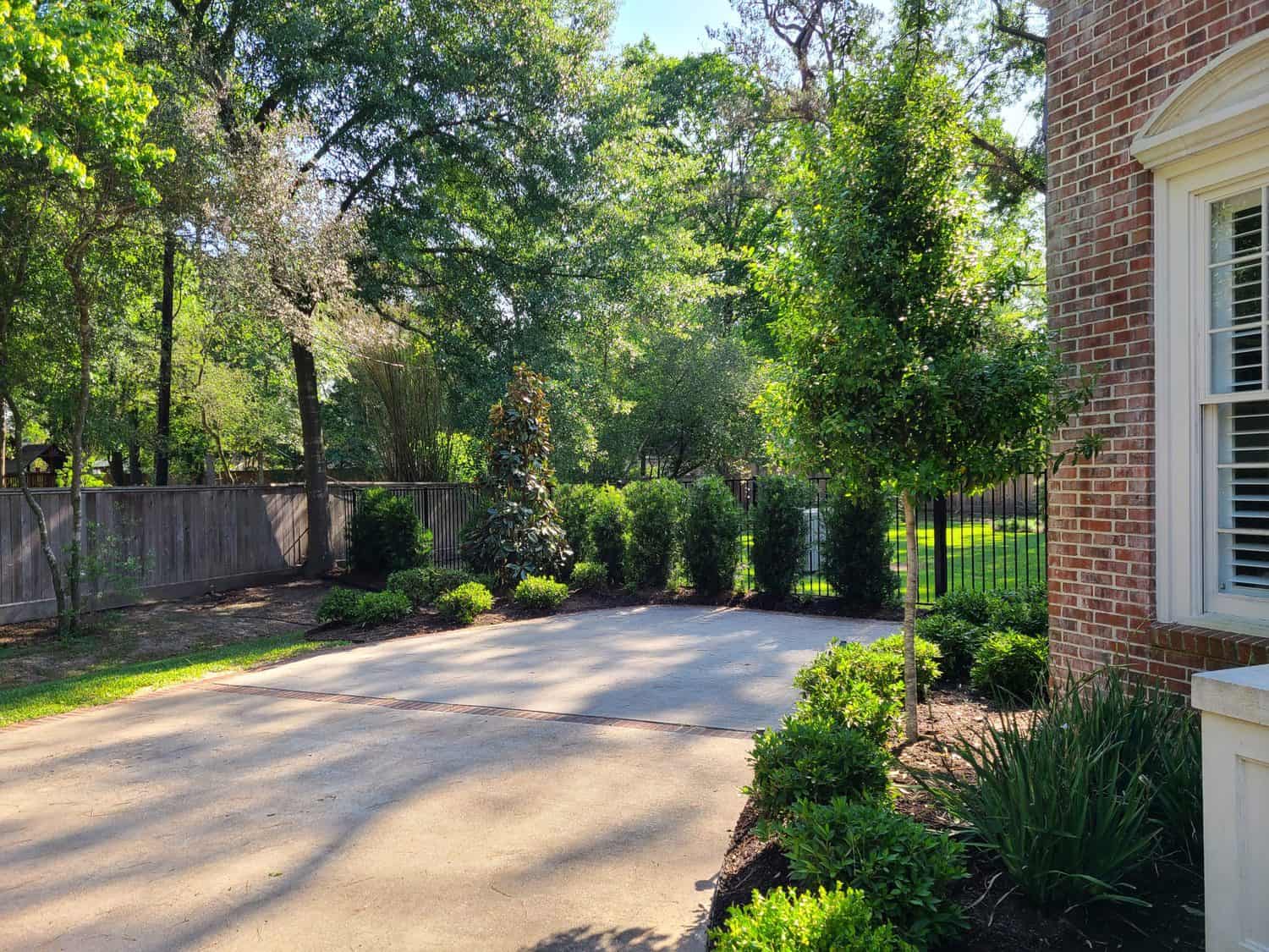 landscaping work done in Houston, Texas residence