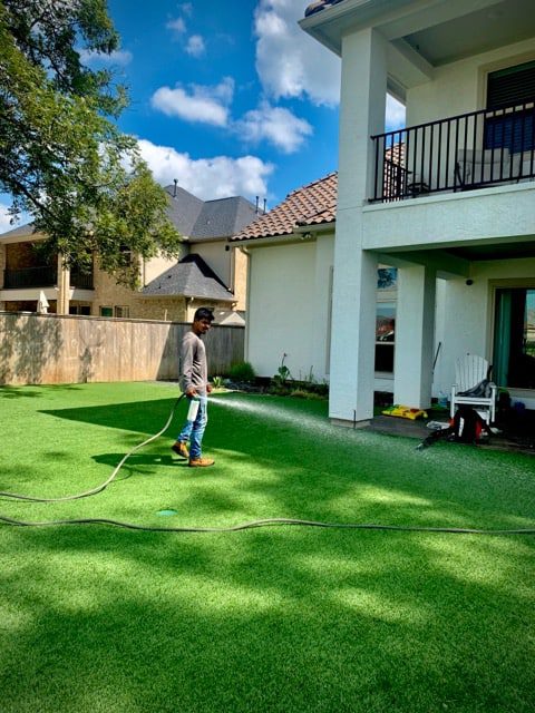 landscaping work done in Houston, Texas residence