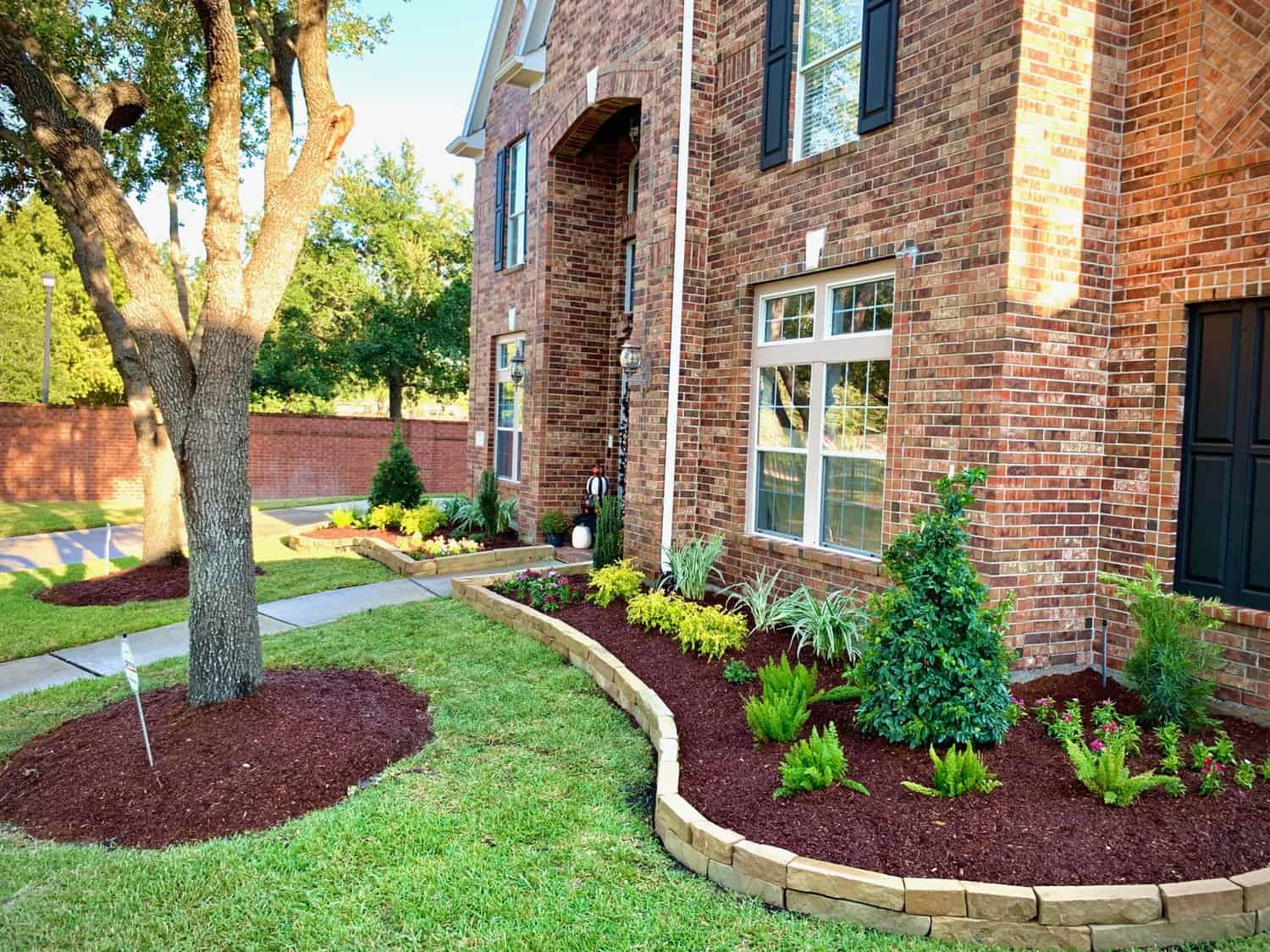 landscaping work done in Houston, Texas residence