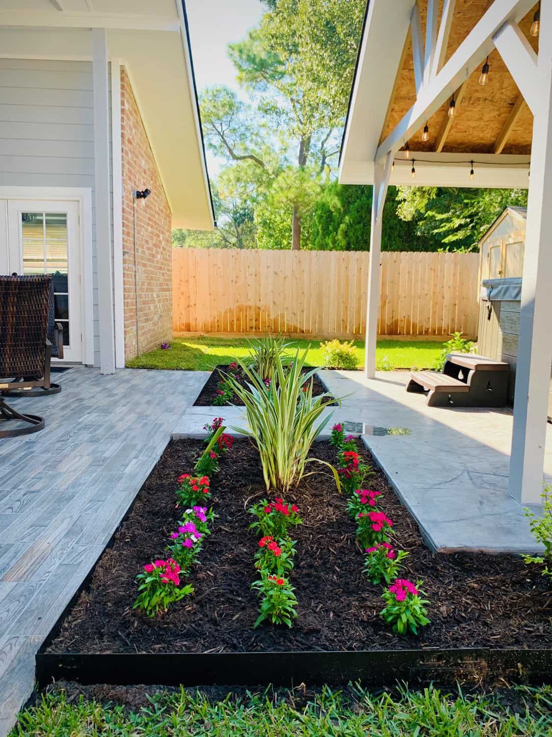 landscaping work done in Houston, Texas residence