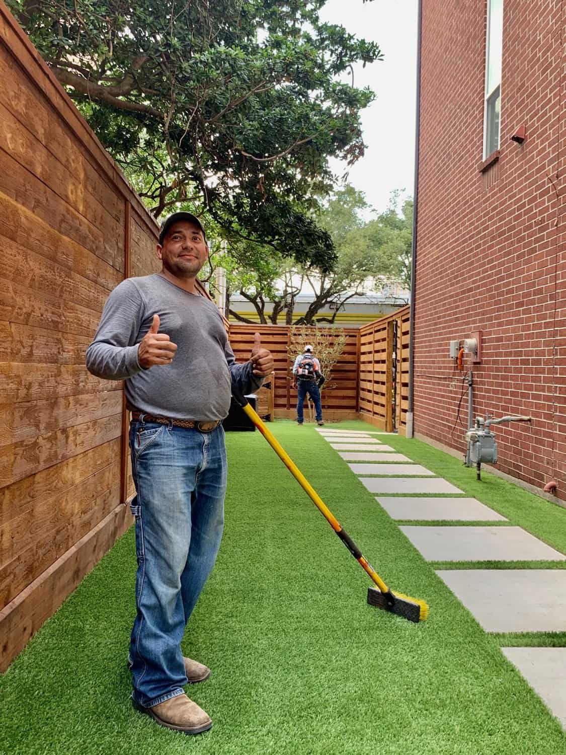 landscaping work done in Houston, Texas residence